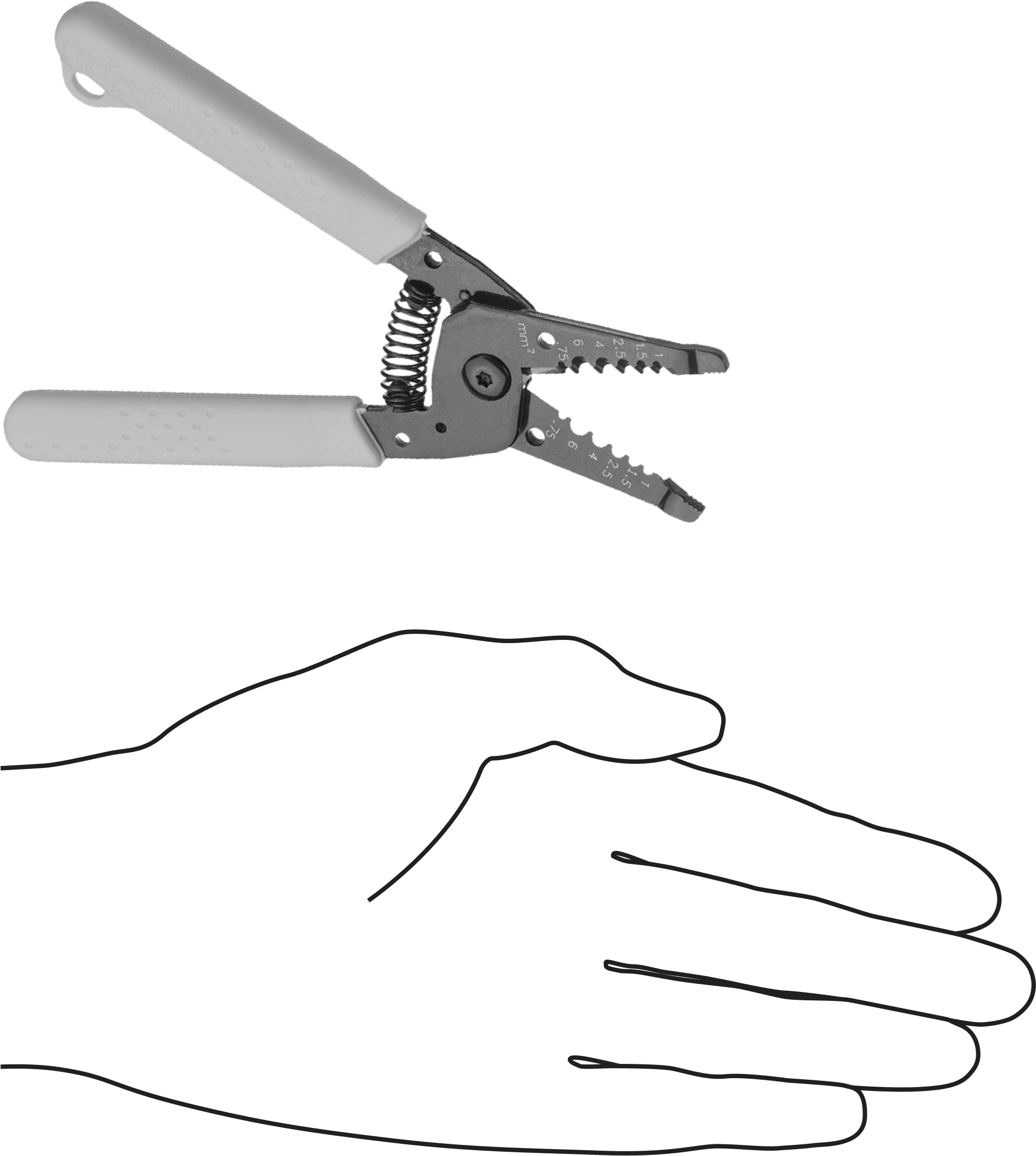 Elektrik Kablo Soyma Makinesi, Metrik Tel için, 6-1/2" Uzunluk, Çelik