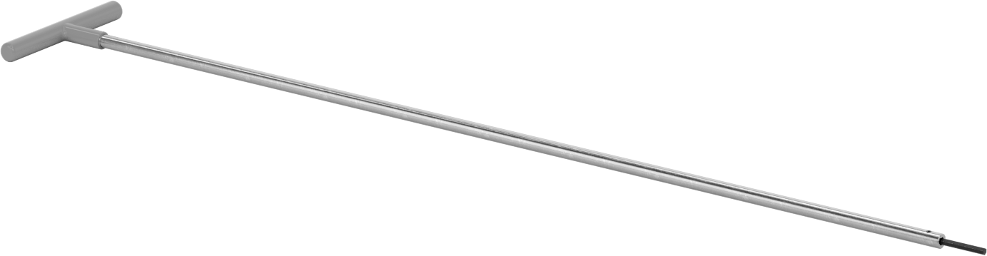 Uzun Uçlu T Saplı Altıgen Anahtar, 1/8" Tahrik Boyutu, 25" Toplam Uzunluk