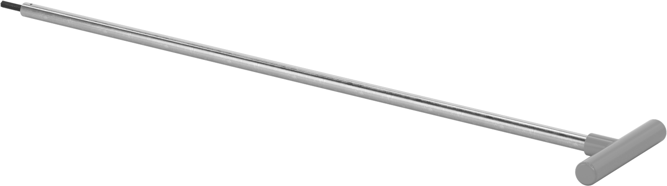 Uzun Uçlu T Saplı Altıgen Anahtar, 7/32" Tahrik Boyutu, 25" Toplam Uzunluk
