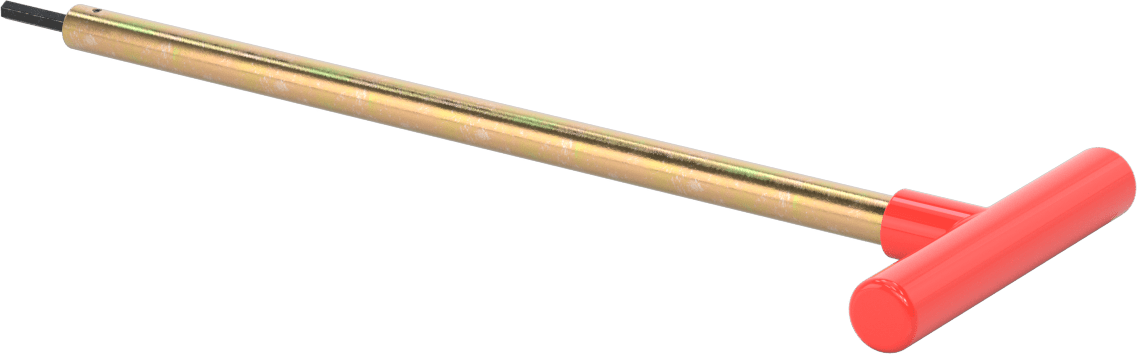 Uzun Uçlu T Saplı Altıgen Anahtar, 3/16" Tahrik Boyutu, 13" Toplam Uzunluk