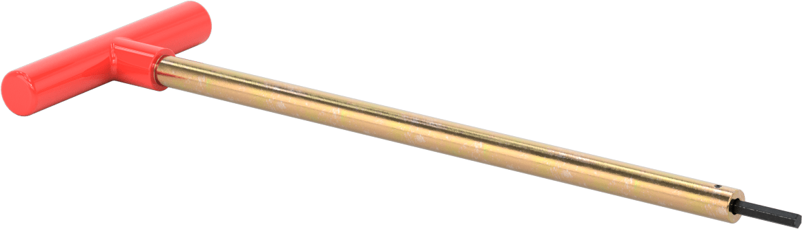 Uzun Uçlu T Saplı Altıgen Anahtar, 3/16" Tahrik Boyutu, 13" Toplam Uzunluk
