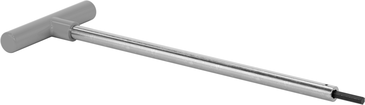 Uzun Uçlu T Saplı Altıgen Anahtar, 7/32" Tahrik Boyutu, 13" Toplam Uzunluk