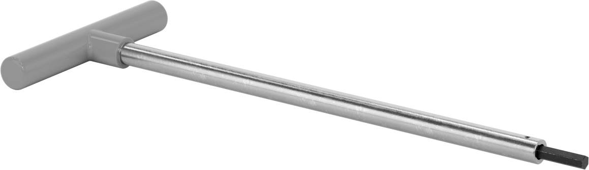 Uzun Uçlu T Saplı Altıgen Anahtar, 1/4" Tahrik Boyutu, 13" Toplam Uzunluk