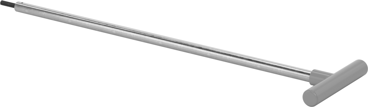 Uzun Uçlu T Saplı Altıgen Anahtar, 7/32" Tahrik Boyutu, 19" Toplam Uzunluk