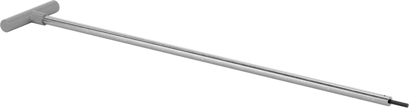 Uzun Uçlu T Saplı Altıgen Anahtar, 3/16" Tahrik Boyutu, 25" Toplam Uzunluk