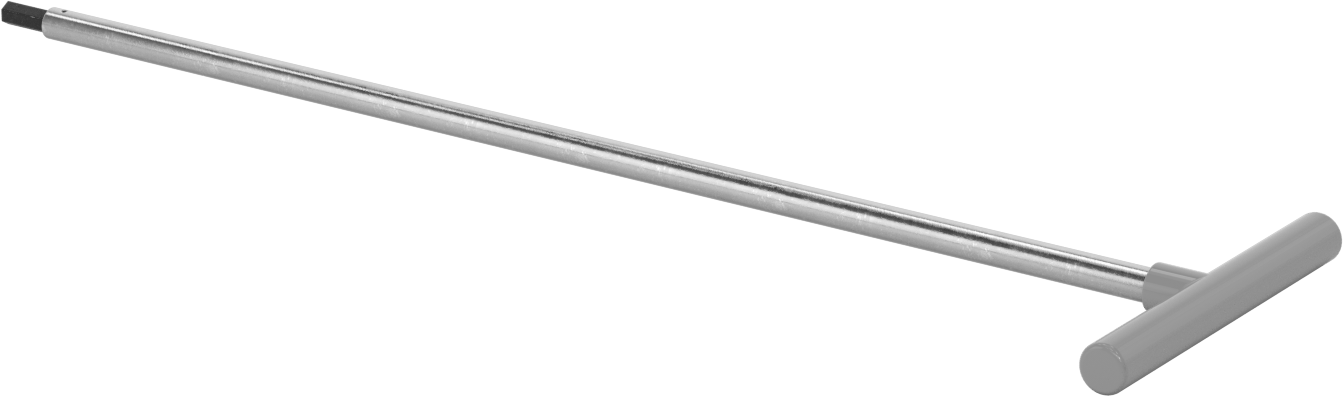 Uzun Uçlu T Saplı Altıgen Anahtar, 3/8" Tahrik Boyutu, 25" Toplam Uzunluk