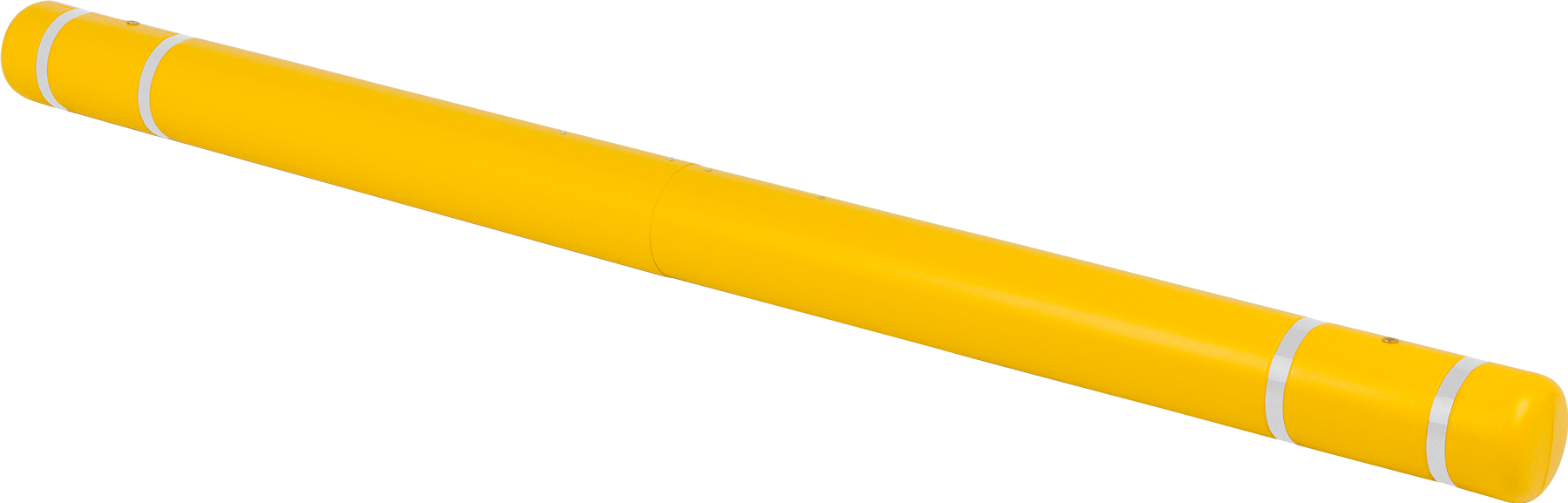 Boşluk Çubuğu, Sarı, Yansıtıcı Beyaz Bantlı, 4-1/2" Çap, 80" Uzunluk