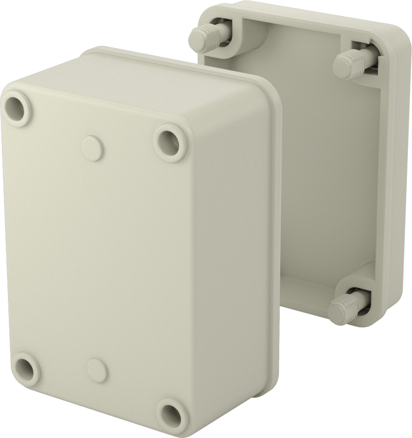 Kaldırılabilir Kapaklı ABS Su Geçirmez Muhafaza, 3-1/4“ Genişlik x 4-1/4” Yükseklik x 2-3/4" Derinlik