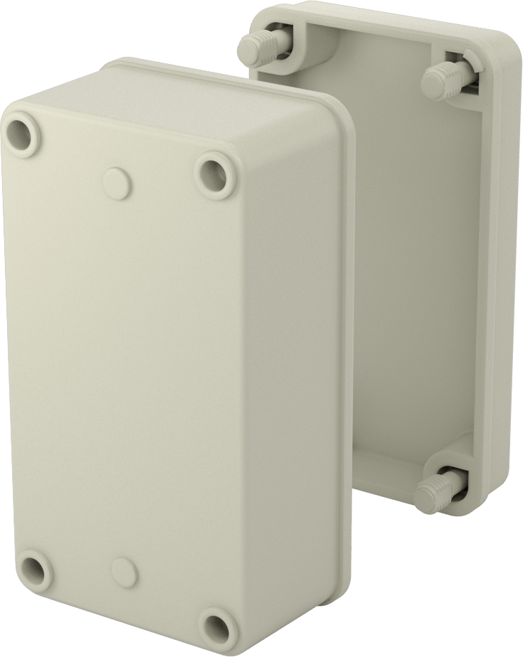 Kaldırılabilir Kapaklı ABS Su Geçirmez Muhafaza, 3-1/4“ Genişlik x 5-1/2” Yükseklik x 2-3/4" Derinlik