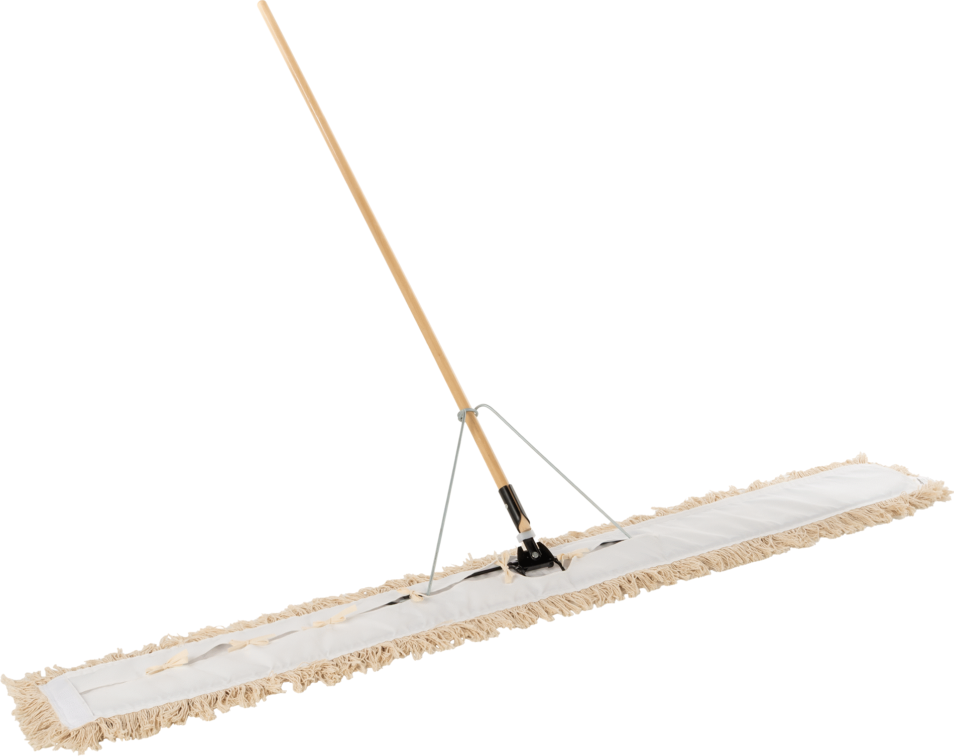 Pamuklu Toz Mopu, 72“ Genişlik x 5” Derinlik Çerçeve, 78 inç Genişlik x 11 inç Derinlik Başlık, 54" Uzun Tutamak