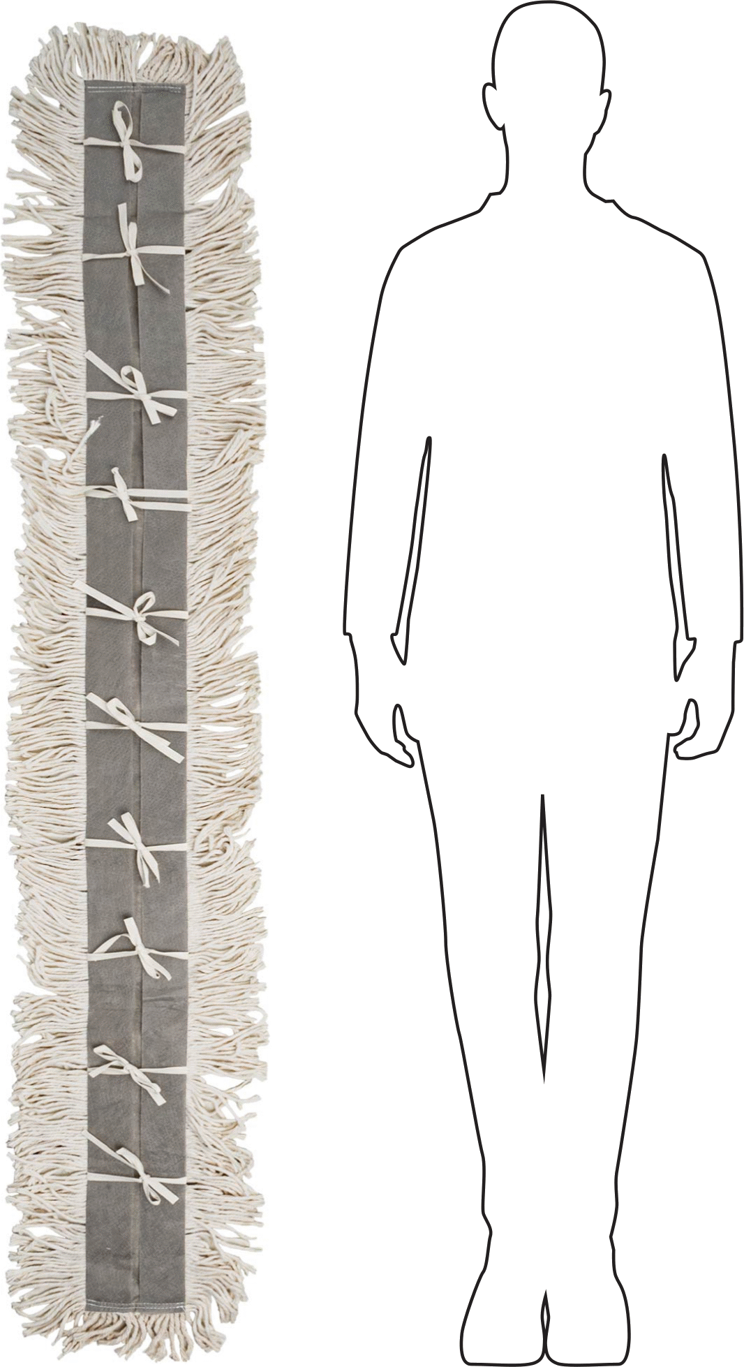 Tek Kullanımlık Toz Mopu Başlığı, 60“ Genişlik x 5” Çerçeve için