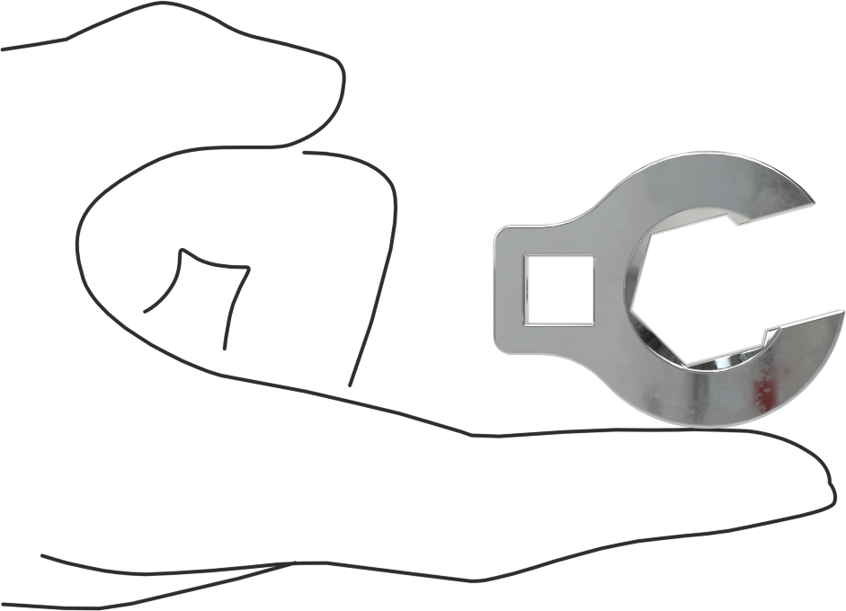 Secure-Grip Anahtar Başlığı, 3/8" Kare Tahrik, 3/4" Tahrik Boyutu, Altıgen Açıklık