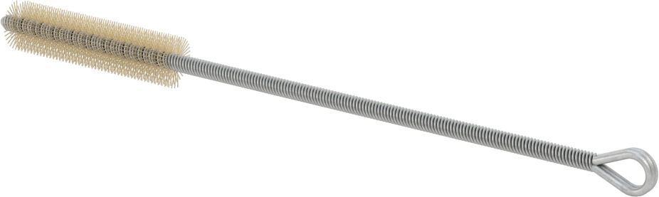 El Tipi Ağır Temizlik ve Çapak Alma Boru Fırçası, Düşük Çizilme Saplı Pirinç, 3/8" Çap, 5-1/2" Toplam Uzunluk