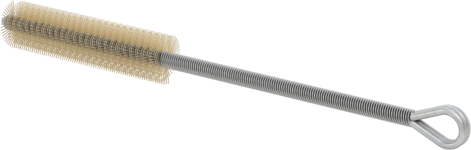 El Tipi Ağır Temizlik ve Çapak Alma Boru Fırçası, Düşük Çizilme Saplı Pirinç, 1/2" Çap, 5-1/2" Toplam Uzunluk