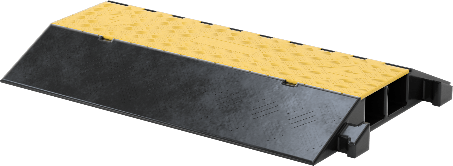 Kilitli Kablo Rampası, Piramit Dokulu, 2 3-1/4“ Genişlik x 3-1/2” Yükseklik Kanalları