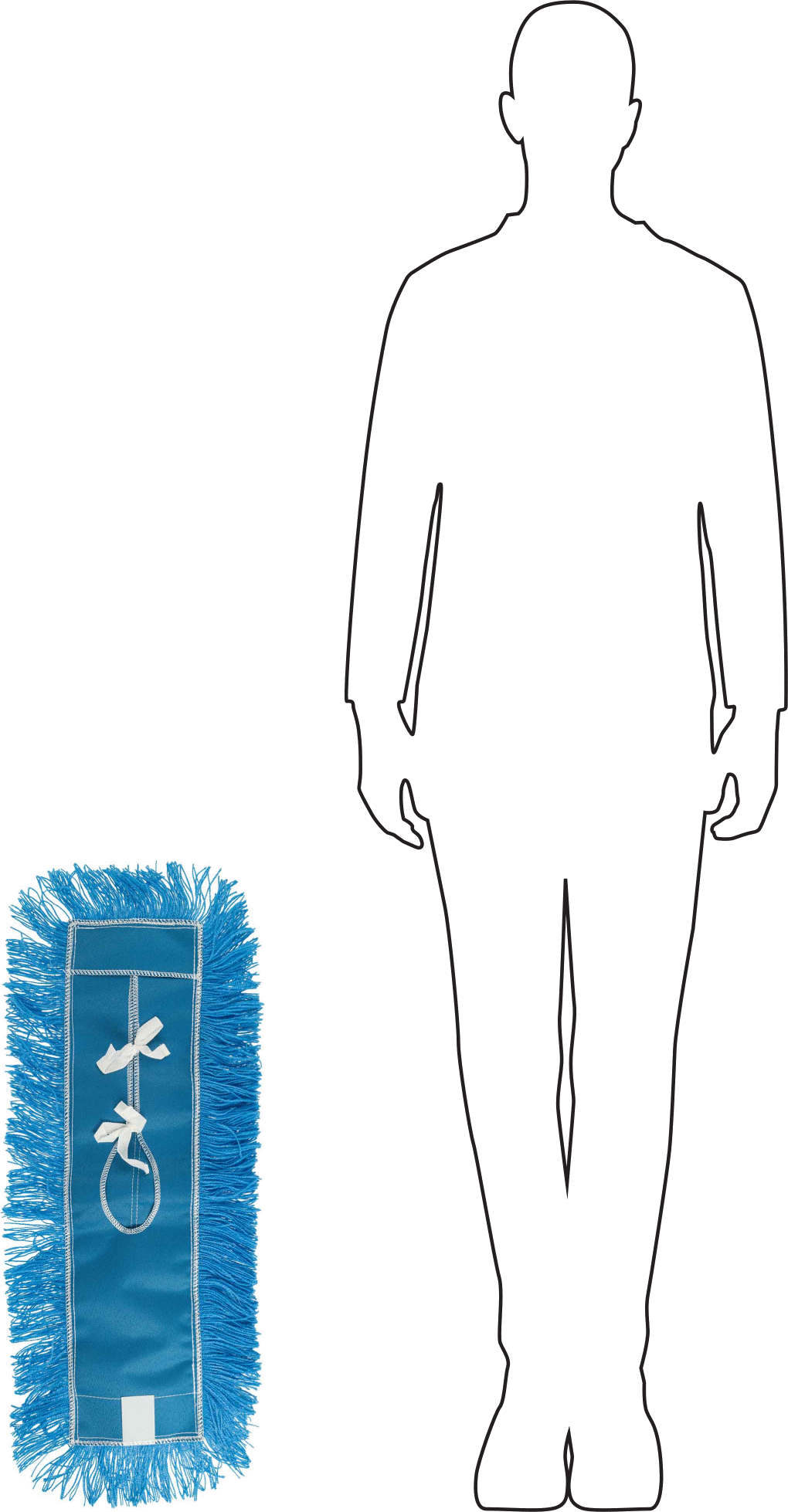Yıkanabilir Paspas Başlığı, 24“ Genişlik x 5” Derinlikte Çerçeve Naylon Toz Mopu için