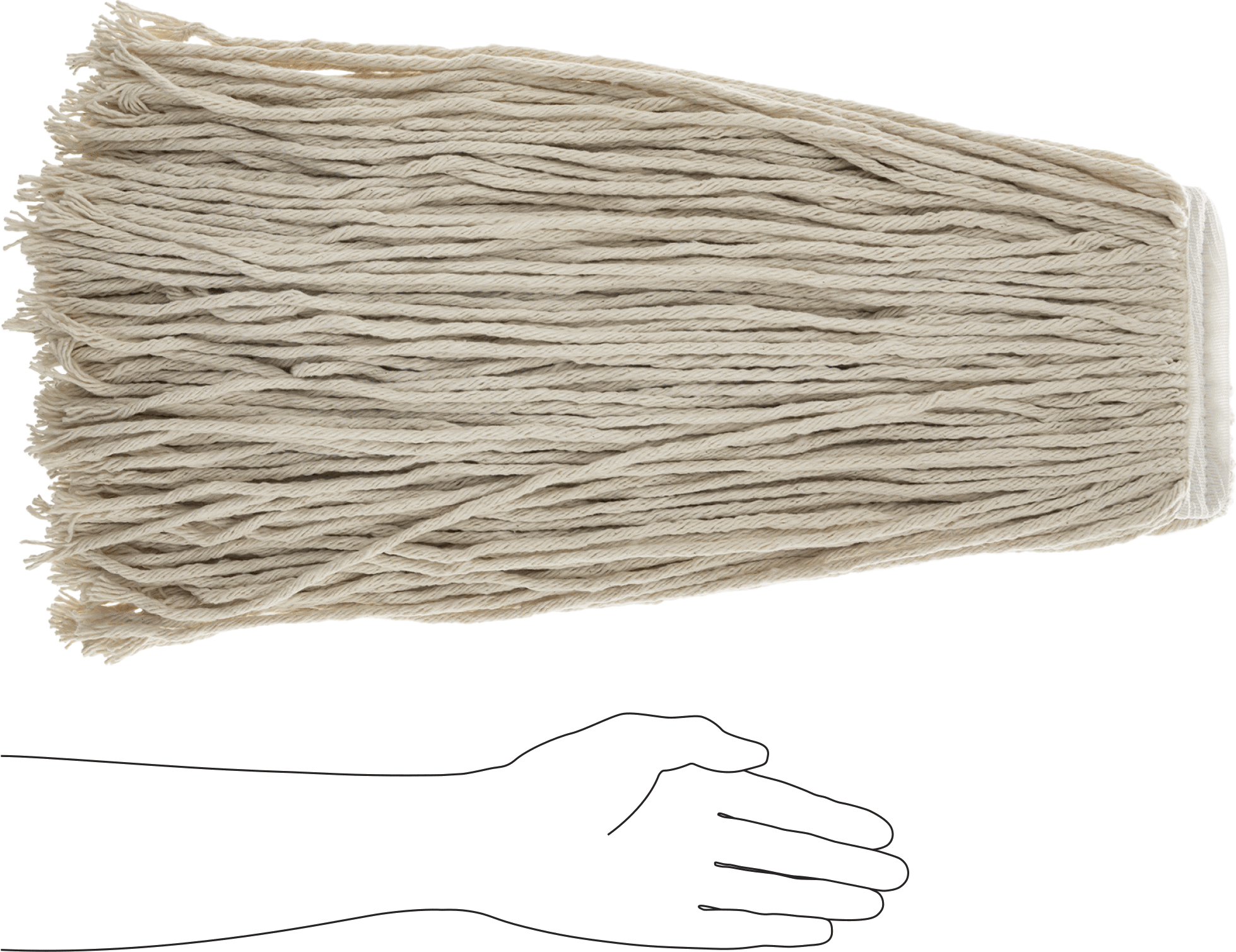 Pamuklu Islak Paspas Başlığı, 8 Ply, 32 oz.