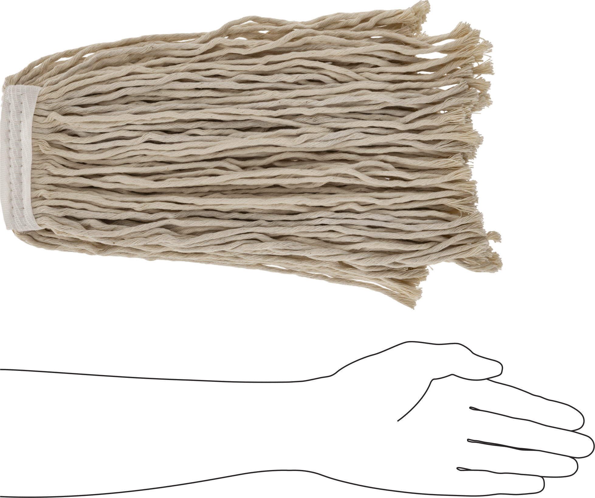 Pamuklu Islak Paspas Başlığı, 32 Ply, 12 oz.