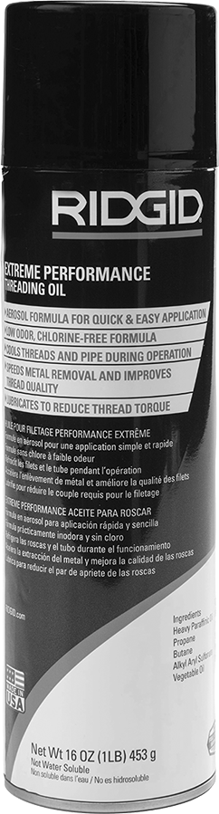 Diş Açma ve Diş Açma Yağı, Ridgid Extreme Performance, 16 oz. Aerosol Kutusu