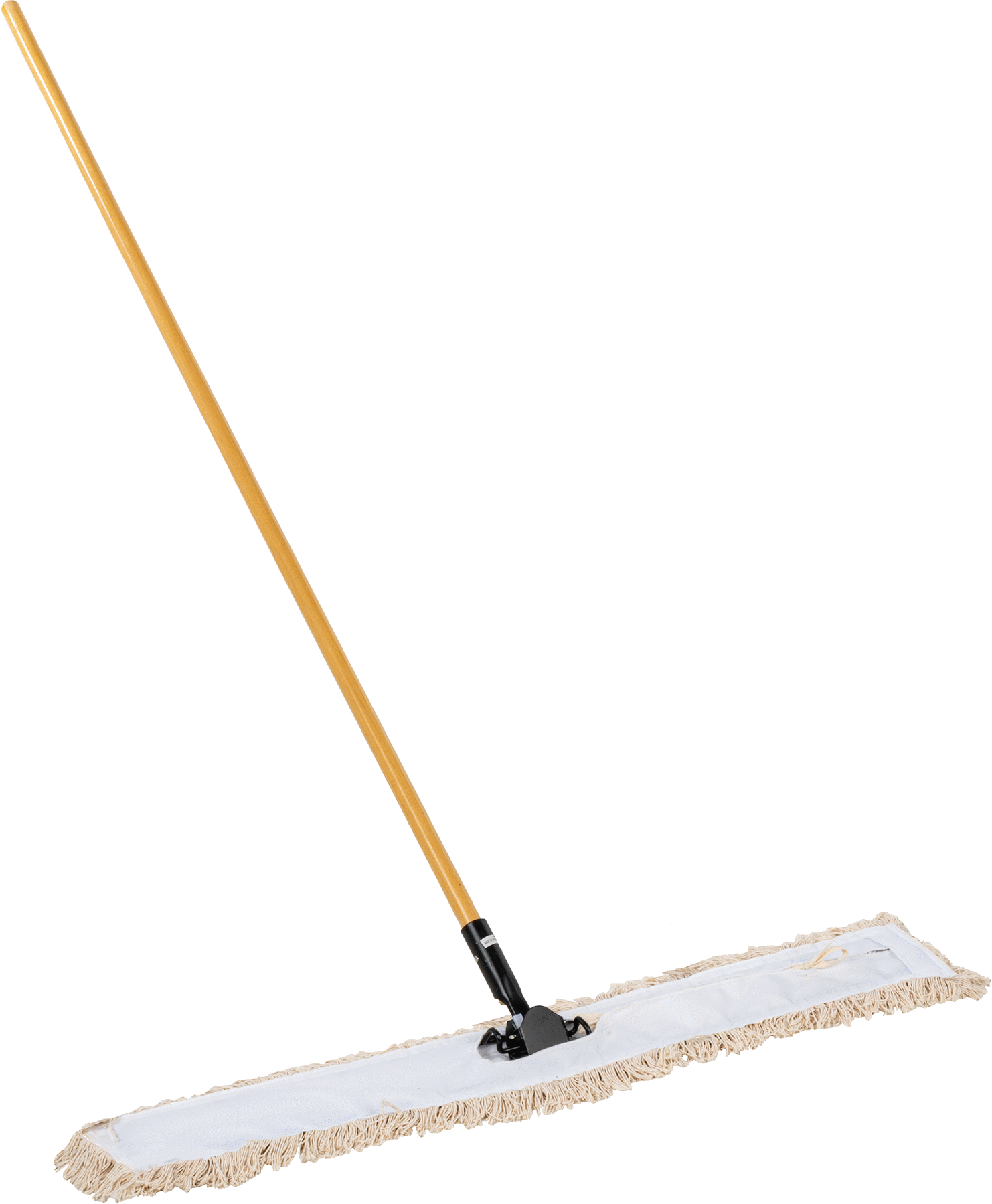 Pamuklu Toz Mopu, 3-1/4“ Derinlik x 36” Genişlik Çerçeve, 41 inç Genişlikte Paspas Başlığı, 54" Uzun Tutamak