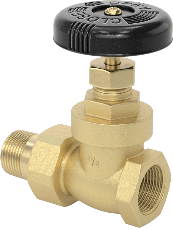 Kolay Kurulumlu Kademeli Açma/Kapama Vanası, Bronz, 3/4 NPT Dişi x 3/4 NPT Erkek