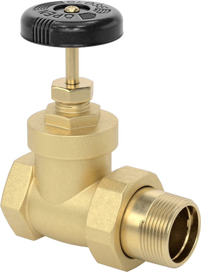 Kolay Kurulumlu Kademeli Açma/Kapama Vanası, Bronz, 1-1/4 NPT Dişi x 1-1/4 NPT Erkek