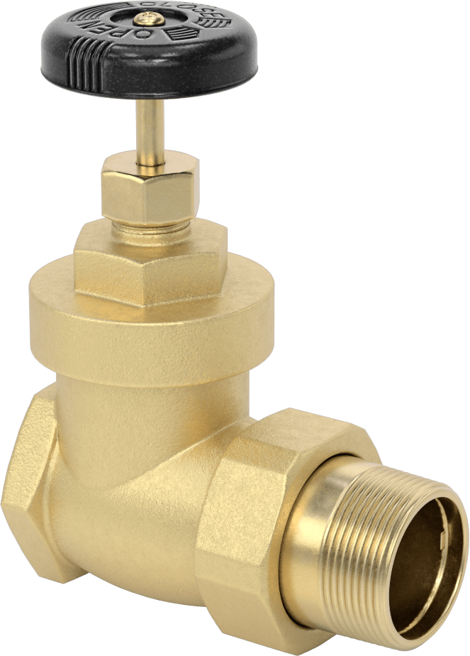 Kolay Kurulumlu Kademeli Açma/Kapama Vanası, Bronz, 1-1/2 NPT Dişi x 1-1/2 NPT Erkek
