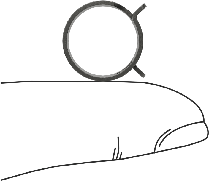 Sabit Gerginlikli Yaylı Bant Kelepçeleri, Siyah Fosfatlı Çelik, 19/32 inç Dış Çaplı Sert Hortum ve Boru için