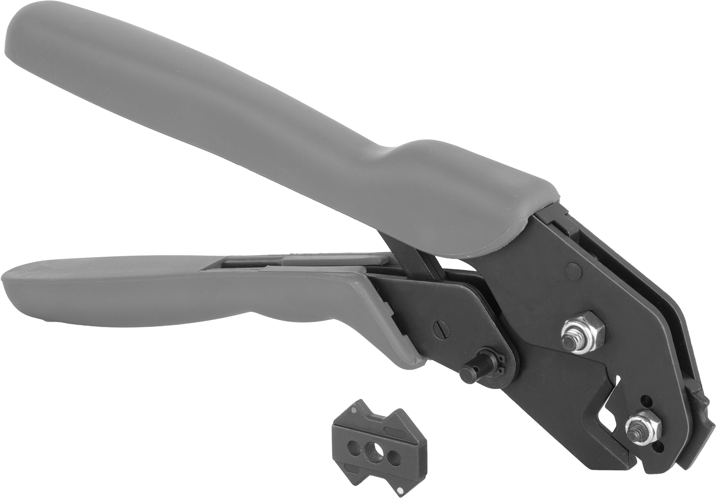 Sıkıştırma Pabucu ve Ekleme Cırcırlı Sıkma Aleti, 8-1/0 AWG Bakır Konektör için, 10-1/2" Uzunluk