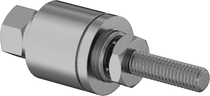 Rod Alignment Coupler, 5 Degree of Misalignment, 10-32 Thread, Nickel-Plated Brass