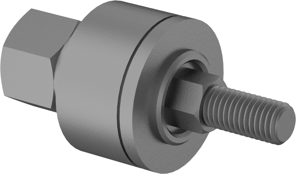 Rod Alignment Coupler, 5 Degrees of Misalignment, 1/4"-28 Thread Size, Steel