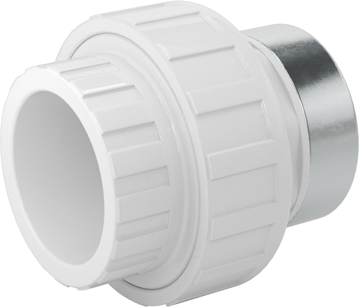 Su için Standart Cidarlı PVC Birleştirme Düz Adaptörü, PVC Dişli Ek Parça, 1-1/2 Soket Dişi, 1-1/2 NPT Dişi