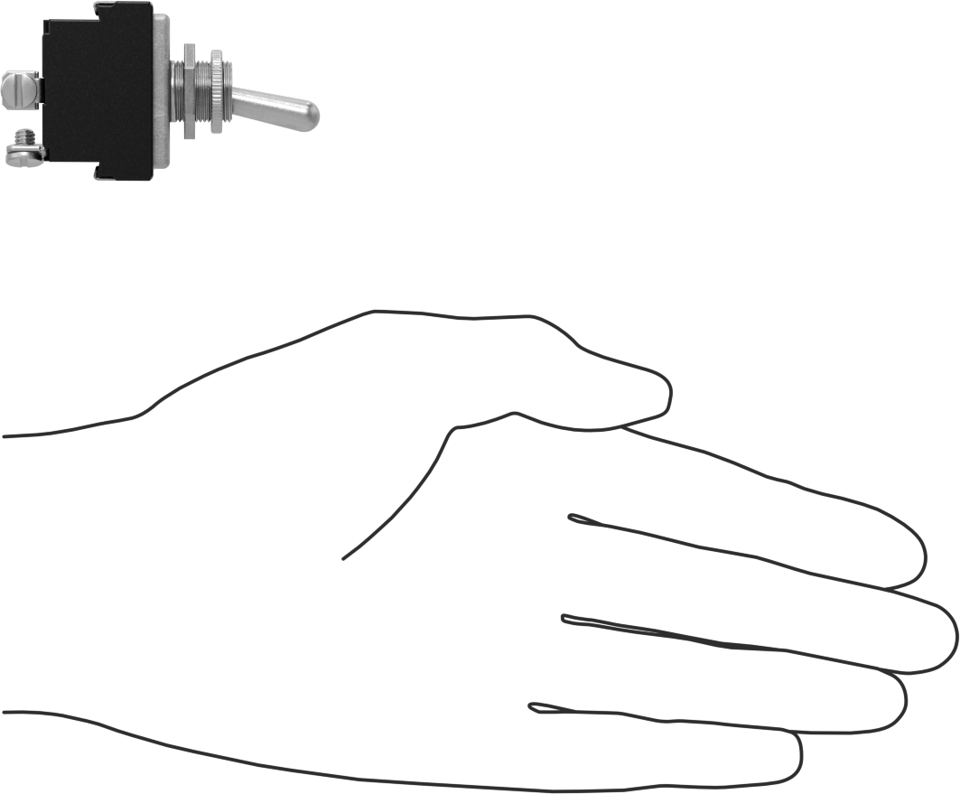 Toggle Anahtarı, 2 Konum, Anlık, DPST-NO, 15A, 4 Vidalı Terminal