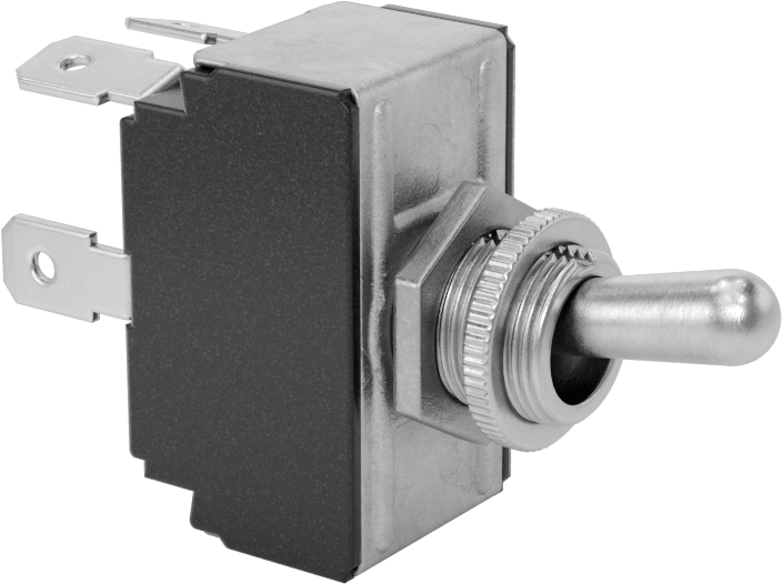 Toggle Anahtarı, 2 Konum, Yuvarlak, Bakımlı, 4 Terminal, DPST-NO, 15A