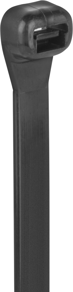 Naylon Plastik Kablo Bağı, Geniş, 15-1/2" Uzunluk, 4-1/8" maksimum demet çapı için, Siyah