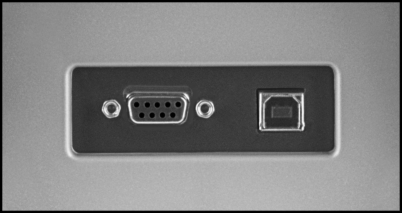 DB9 and USB B Sockets