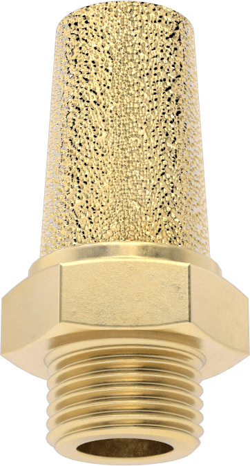 Susturucu, 1/8 BSPP Erkek, 100 PSI Akış Hızında 71 scfm