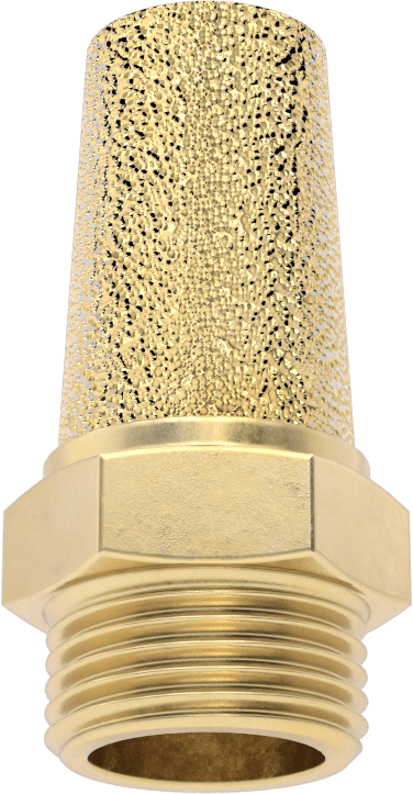 Susturucu, 3/8 BSPP Erkek, 164 scfm @ 100 PSI Akış Hızı