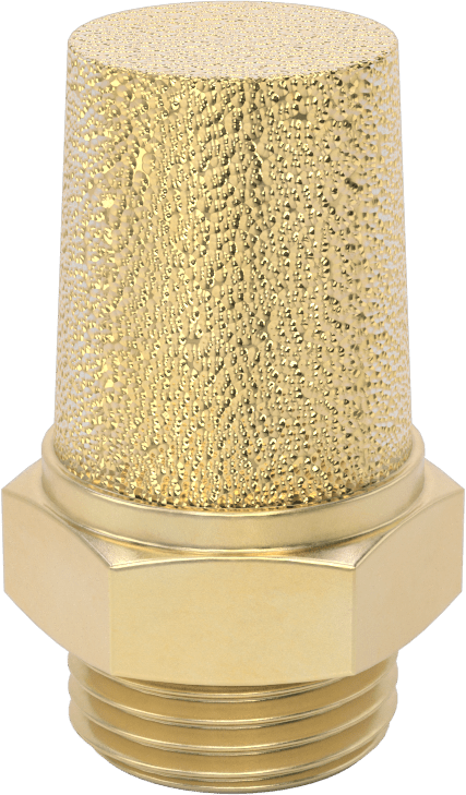 Susturucu, 1/2 BSPP Erkek, 1-13/16" Yükseklik, 244 scfm @ 100 PSI
