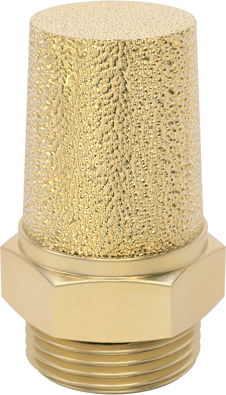 Susturucu, 1 BSPP Erkek, 100 PSI Akış Hızında 396 scfm
