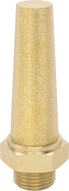 Susturucu, 1/8 BSPP Erkek, 100 PSI Akış Hızında 21 scfm