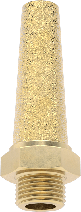 Susturucu, 1/8 BSPP Erkek, 100 PSI Akış Hızında 21 scfm