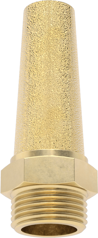 Susturucu, 3/8 BSPP Erkek, 100 PSI Akış Hızında 139 scfm