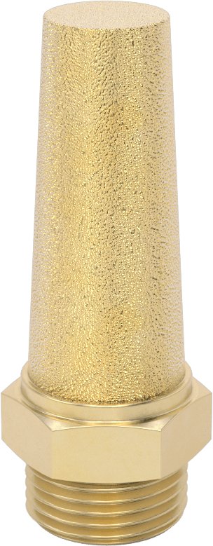 Susturucu, 3/8 BSPP Erkek, 100 PSI Akış Hızında 139 scfm