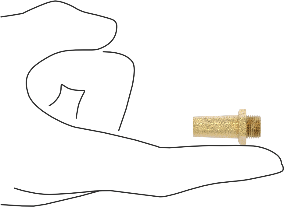Susturucu, 1/8 BSPP Erkek, 100 PSI Akış Hızında 52 scfm