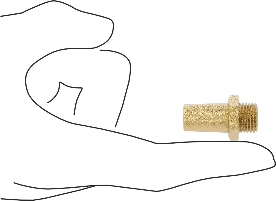 Susturucu, 1/4 BSPP Erkek, 100 PSI Akış Hızında 86 scfm