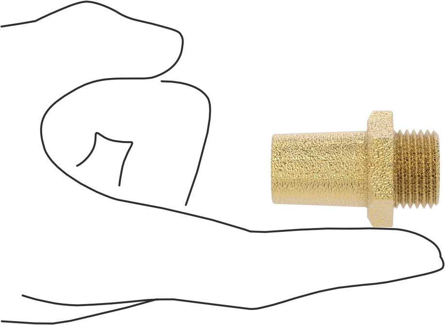 Susturucu, 1/2 BSPP Erkek, 100 PSI Akış Hızında 180 scfm