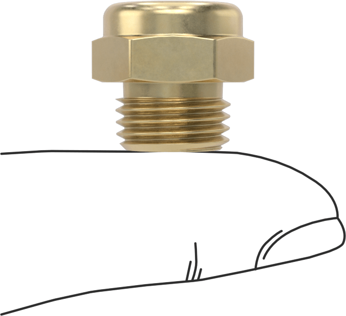 Susturucu, 1/4 BSPP Erkek, 100 PSI Akış Hızında 25 scfm, 5/8" Yüksek