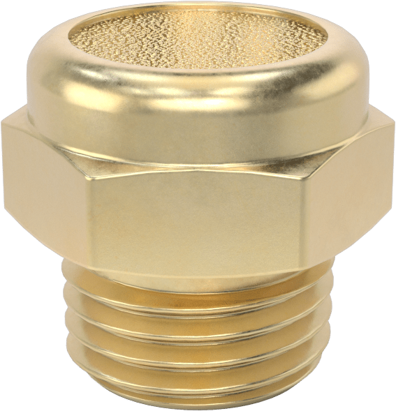 Susturucu, 1/4 BSPP Erkek, 100 PSI Akış Hızında 25 scfm, 5/8" Yüksek