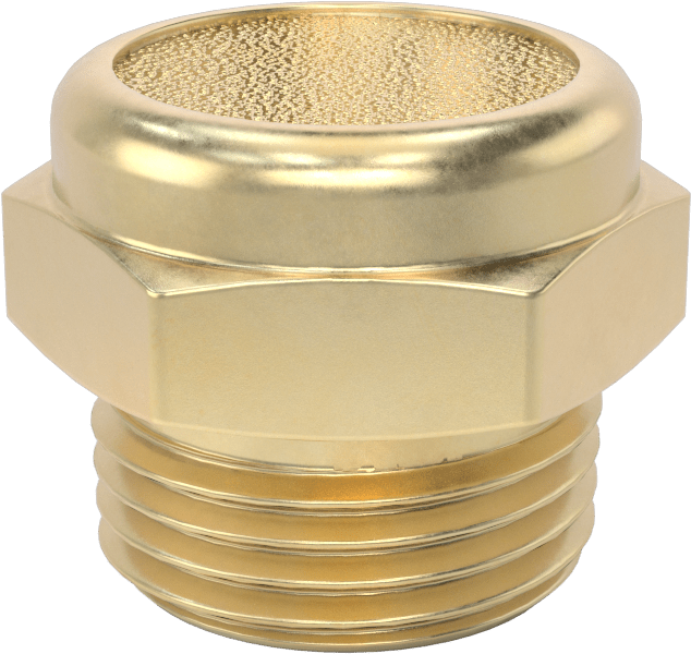 Susturucu, 3/8 BSPP Erkek, 38 scfm @ 100 PSI Akış Hızı, 1-1/2" Yükseklik